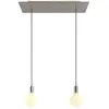 Creative Cables Lampe Suspendue Rectangular Rose-one Xxl 2 Falls