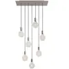 Creative Cables Lampe Suspendue Rectangular Rose-one Xxl 7 Falls With Bulbs