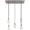 Creative Cables Lampe Suspendue Rectangular Rose-one Xxl 5 Falls With Bulbs