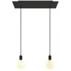 Creative Cables Lampe Suspendue Rose-one Xxl 2 Falls With Light Bulb