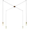 Creative Cables Lampe Suspendue Spider 4 Falls With Light Bulb