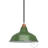 creative cables Abat-jour Bistrot en métal émaillé avec culot E27, diamètre 30 cm - Vert