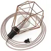 Creative Cables Lampe De Table Serpent-lampe à Brancher Avec Abat-jour Cage En Diamant Et Prise à Deux Broches
