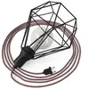 Creative Cables Lampe De Table Serpent-lampe à Brancher Avec Abat-jour Cage Diamant Et Prise à 2 Broches