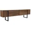 Meuble TV Tarquin Dmora en Bois Revêtu Noyer Brun 295x180x50h cm
