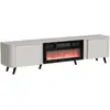 Meuble TV Tomar Dmora en bois mélaminé beige 40x1905x58h cm
