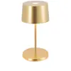 Lampe de table mini LED Zafferano Olivia Pro, or jaune, rechargeable e...