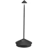 Lampe de table led Pina Pro Noir Mat rechargeable et dimmable sans fil Zafferano