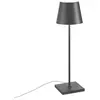 Zafferano - Lampe de Table Poldina Gris Foncé 230V led Dimmable 11x38 cm Design Moderne en Aluminium