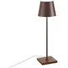 Zafferano - Lampe de table Poldina Corten 230V led dimmable 11x38 cm Design moderne en aluminium
