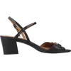 Geox Sandales à talons D New Eraklia 50 pour femme, Noir, 38 EU
