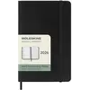 Agenda civil Moleskine 2026 12 mois Semainier Format Poche Souple Noir
