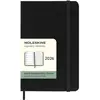 Agenda civil Moleskine 2026 12 mois Semainier Format Poche Dur Noir