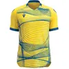 Macron Wyvern Eco Shirt Korte Mouw Heren - Geel / Royal | Maat: M