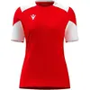Macron Glory Sphinx Shirt Korte Mouw Dames - Rood / Wit | Maat: S