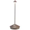 Lampe de table led Pina Pro Corten rechargeable et dimmable sans fil Zafferano