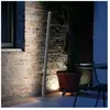 ZAFFERANO Lampadaire led Pencil Gris foncé 18W IP65 Grand module H146cm