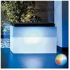 TEKNOPLAST Coffre de rangement Roomy en Résine Rectangulaire 80X35 CM LED Multicolor avec Batterie Solaire
