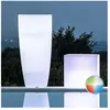 TEKCNOPLAST Pot lumineux rond mod. Agave H90 avec led Multicolor avec ...