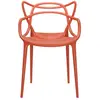 Kartell Set De 2 Chaises Masters (Orange Rouille - Technopolymère Thermoplastique Recyclé Soft Touch)