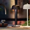 Circe Lampe de table led noire, rechargeable et dimmable - Zafferano