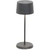 Olivia pro micro led lampe de table Gris foncé rechargeable et dimmabl...