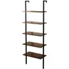 FRANKYSTAR Komo - Bibliothèque, Étagère À 5 Niveaux De Style Industriel, 60x30xH185 Cm