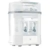 Unisex Chicco Stérilisateur 2 en 1, Stérilisateur à Vapeur Naturelle Réglable pour Biberons, avec 2 Configurations, Rapide et Facile à Utiliser, jusqu'à 6 Biberons de 330 ml, Blanc