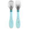 Chicco, Vaisselle + couverts pour enfants, Türkisfarbenes Metallbestec...