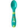 Chicco Bestek Lepel En Vork Junior 16 Cm Groen 2-delig