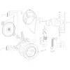 Whirlpool Flasque complete avec roulement rep 2010 pour lave linge...