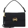 COCCINELLE Leren Handtas Binxie Handbag Grained Leather Noir Zwart