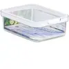 CARE + PROTECT Récipient alimentaire intelligent, l'organiseur de réfrigérateur, très empilable, protège les aliments de l'humidité et garde les aliments frais plus longtemps, 1,2 L