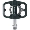 Paire de pédales gravel - SWITCH - Automatique ou standard - Plates - Noir - Alu CNC