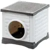 Niche - FERPLAST - PETVILLA 50 - 385 x 43 x 385 cm - Blanc / Gris