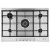 Plaque de cuisson au gaz Smeg P272XGH - 70 cm - inox - 5 foyers - Allumage électronique
