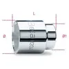 Douille 6 pans 1/2 BETA 920A/10 - Acier - 14,9mm x 38mm