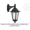 CAPALDO Lanterne Berlin avec bras 60W aluminium noir avec lampe de jar...