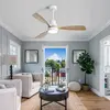 TANANT Ventilateur de plafond 122 cm avec LED 18W dimmable   3 couleur...