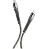 Cellularline - Usb kabel, kevlar usb-c naar Apple lightning 2m, zwart
