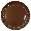 10 ASSIETTES PLATES MARRON 27CM  Marron, chocolat