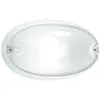 Plafonnier et applique Prisma chip oval 25 grill blanc avec grille E27 IP55