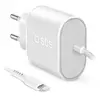 SBS Chargeur de voyage (5 W), Chargeur USB, Blanc
