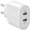Chargeur mural SBS - Power Delivery 20 W - 2 sorties USB-C - Blanc