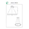 GIOTTO Lustre suspendu LED 60W noir 3508-42-101 Fabas Luce