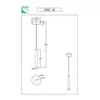Suspension simple Prado noire de Fabas Luce - LED 6,5 W dimmable, desi...