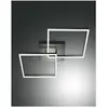 Fabas Luce Lighting - Plafonnier led moderne bard 52W Anthracite 3394-...