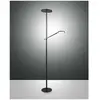 Regina - Lampadaire LED noir en métal H.180 cm Fabas Luce - 2 lumières...