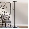 Ideal - Lampadaire LED noir en métal H.180 cm Fabas Luce - 2 lumières ...