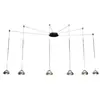 Lustre suspension Arabella LED en métal et verre soufflé fumé 3547-46-...